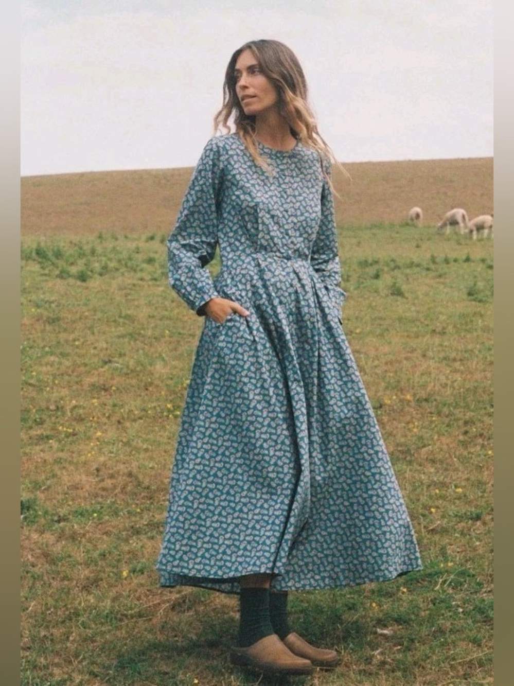 NWT Christy Dawn The Persephone Dress in Blue Floral | M